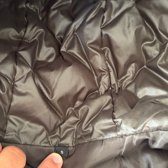 uniqlo mens 3/4 parka coat with hood olive green sz small - Picture 5 of 13